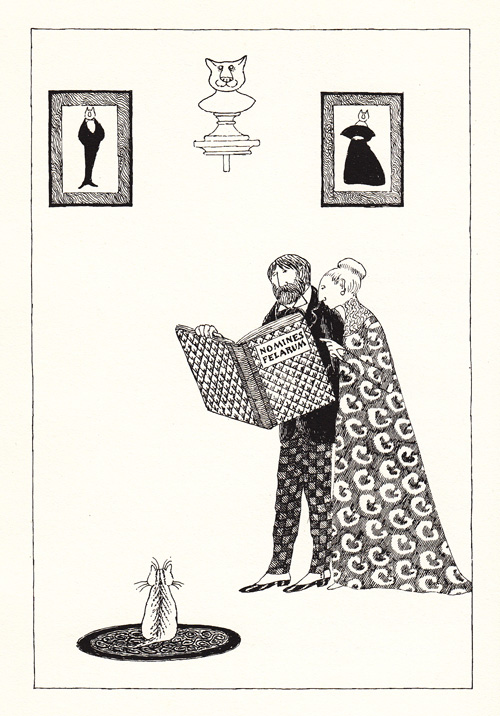 Cartea lui Moș Oposum ilustratie de Gorey 1