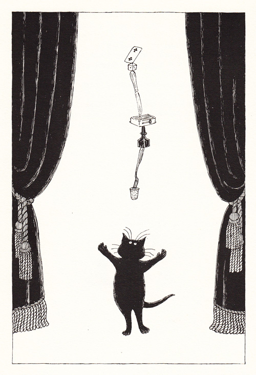 Cartea lui Moș Oposum ilustratie de Gorey 2