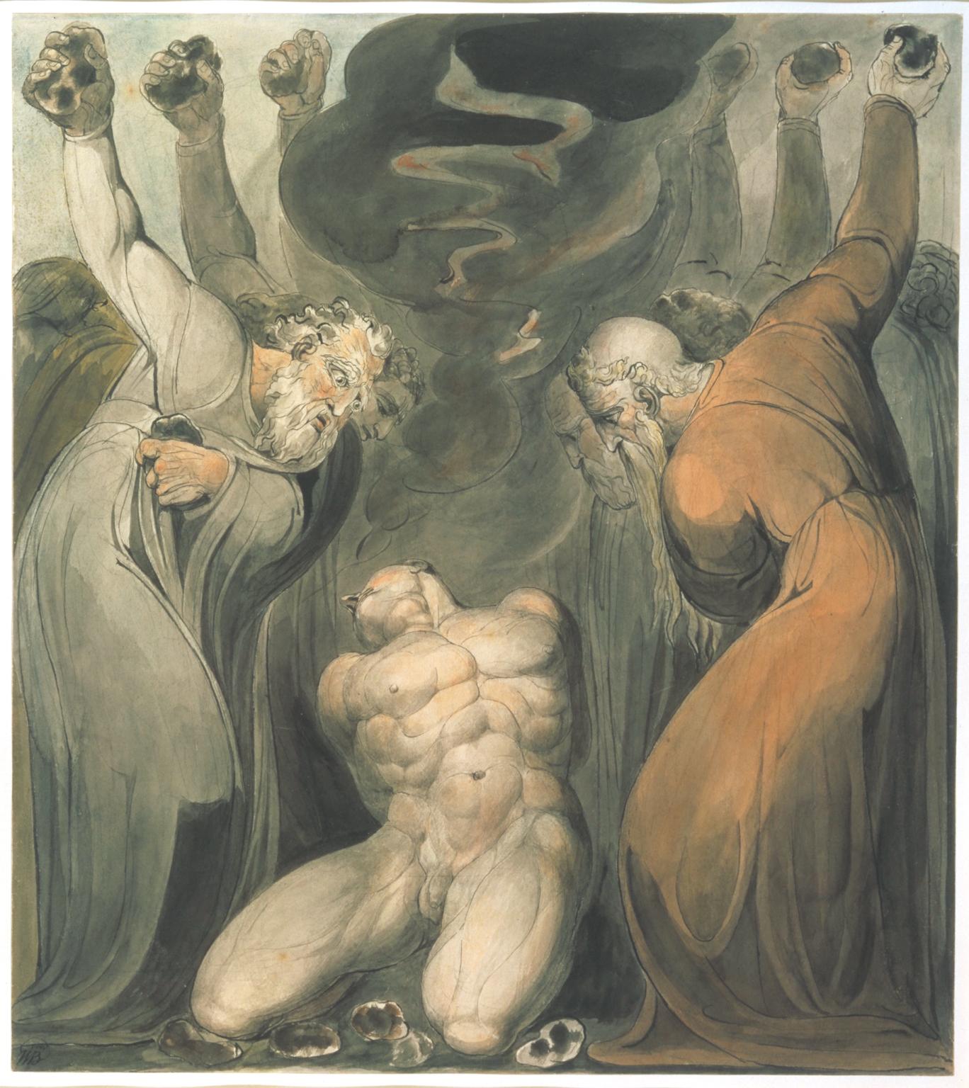 The Blasphemer c.1800 William Blake 1757-1827 Bequeathed by Miss Alice G.E. Carthew 1940 http://www.tate.org.uk/art/work/N05195